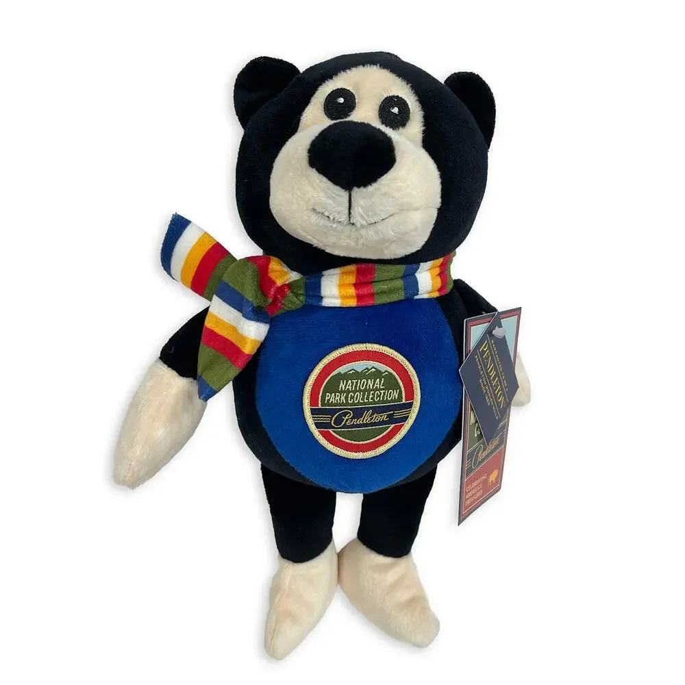 Pendleton Plush Black Bear Dog Squeaker Toy New $18 National Park Collection 10